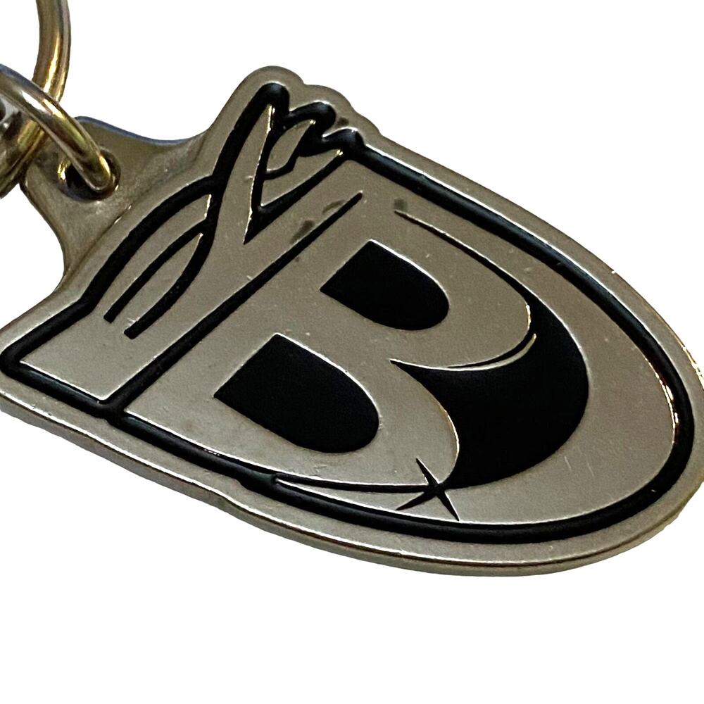 B Dupont Auto Keychain Metal Charm Double Sided Souvenir Collector Novelty